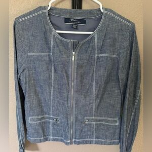 Tommy Bahama Zip Up Denim Jacket